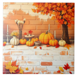 Azulejo Bella caída del popular Feliz Día de Acción de Gra