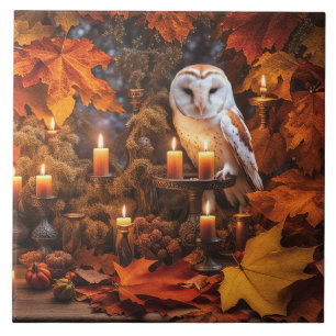 Azulejo Bella lechuza Mystical Autums deja velas