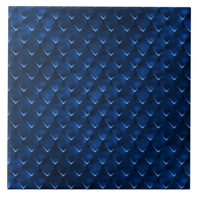 Azulejo Bellamente elegante azul moderno (Frente)