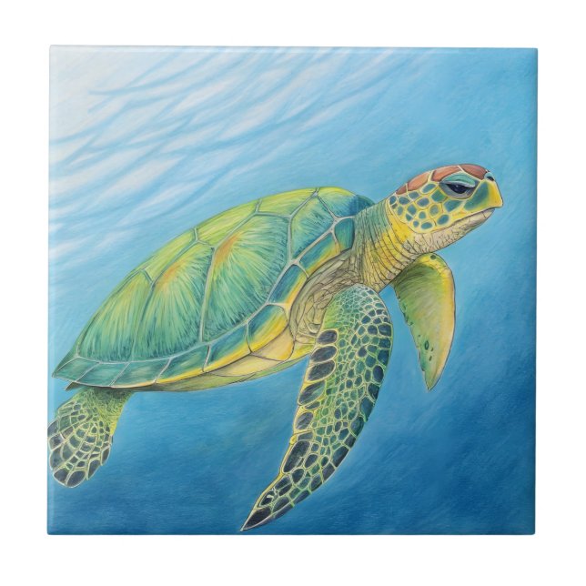 Azulejo Belleza de la tortuga (Frente)