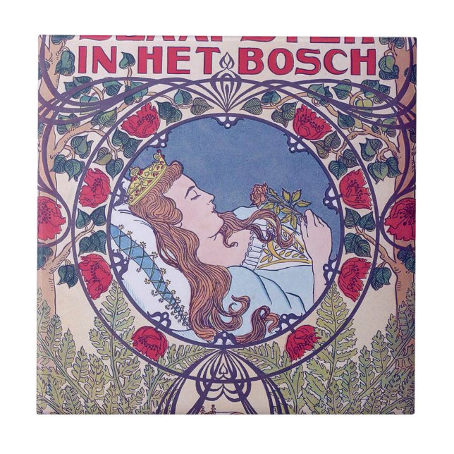 Azulejo Belleza durmiente, arte de portada, Van Caspel (Frente)