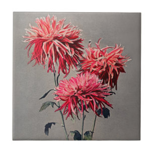 Azulejo Belleza eterna del arte japonés - Flores