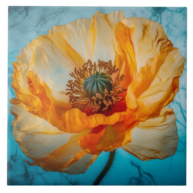 Azulejo Belleza naranja (Frente)