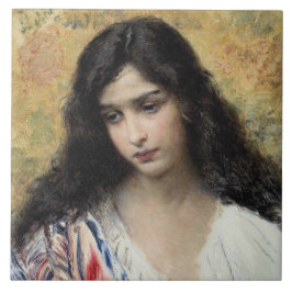 Azulejo Belleza rusa (por Konstantin Makovsky)