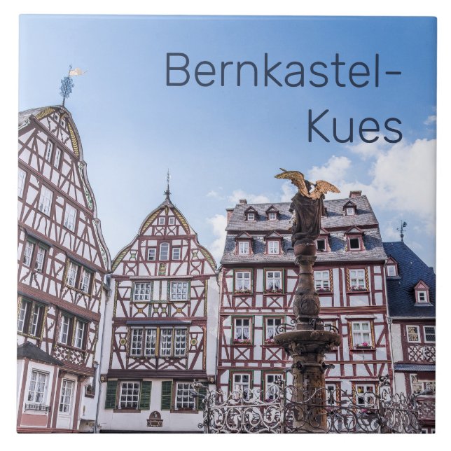 Azulejo Bernkastel-Kues Histórico Facades Alemania Souveni (Frente)