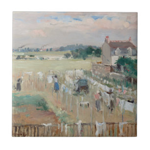 Azulejo Berthe Morisot - Colgando la ropa para secar