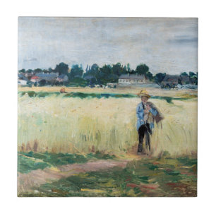 Azulejo Berthe Morisot - En el trigal en Gennevillier