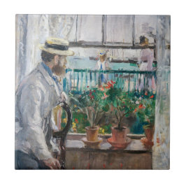 Azulejo Berthe Morisot - Eugene Manet en la Isla de Wight