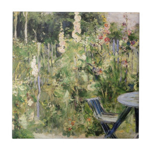 Azulejo Berthe Morisot - Rosas Tremieres Hollyhocks 1884