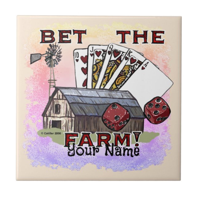 Azulejo Bet The Farm Poker  (Frente)