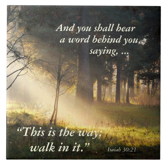 Azulejo Biblia Verse Isaiah 30 Esta es la manera de entrar (Frente)