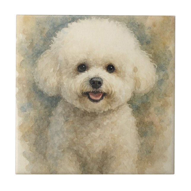 Azulejo Bichón Frisé (Frente)