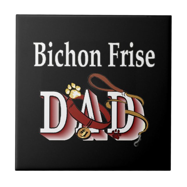 Azulejo Bichon Frise Dad (Frente)