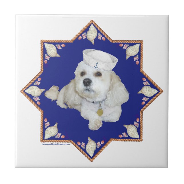 Azulejo Bichon Frise Náutico (Frente)