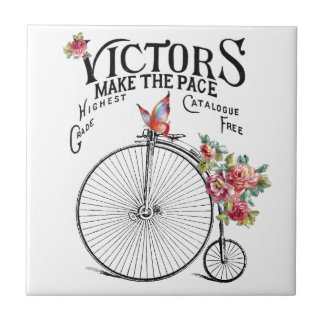 Azulejo Bici vieja del vintage