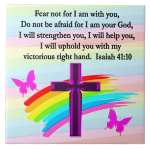 AZULEJO BIEN DISEÑO VERSO DE ISAIAH 41:10