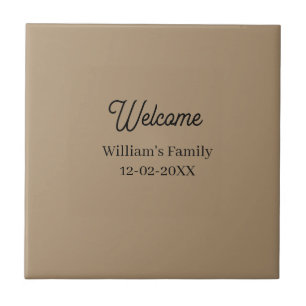 Azulejo Bienvenida a casa agregar nombre de familia inaugu