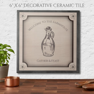 Azulejo Bienvenido a la Cocina Decorativa de la Casa de Ca
