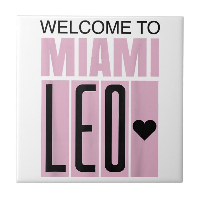 Azulejo Bienvenido a Miami Leo 10 - GOAT (Frente)