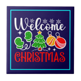 Azulejo Bienvenido Navidad