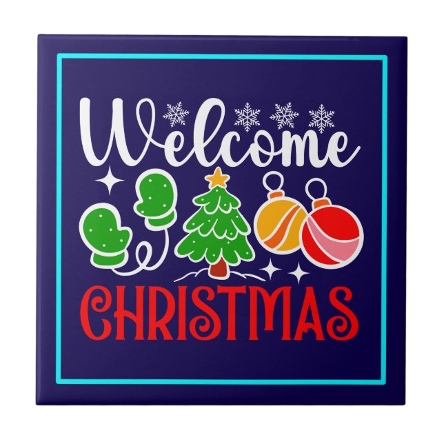 Azulejo Bienvenido Navidad (Frente)
