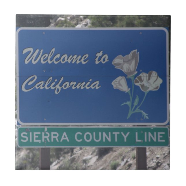 Azulejo Bienvenidos a California Ceramic Tile (Frente)