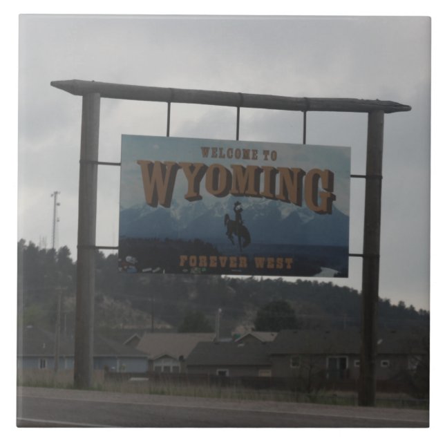 Azulejo Bienvenidos a Wyoming (Frente)