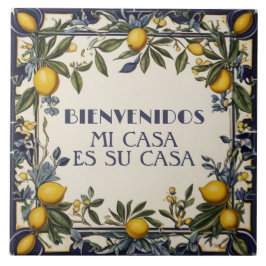 Azulejo Bienvenidos Mi Casa Es Su Casa Lemons Welcome Sign