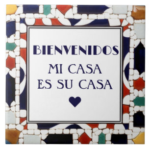 Azulejo Bienvenidos Mi Casa Es Su Casa Mosaico de Bienveni