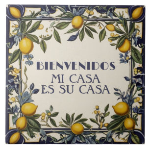 Azulejo Bienvenidos Mi Casa Es Su Casa Señal de Bienvenida