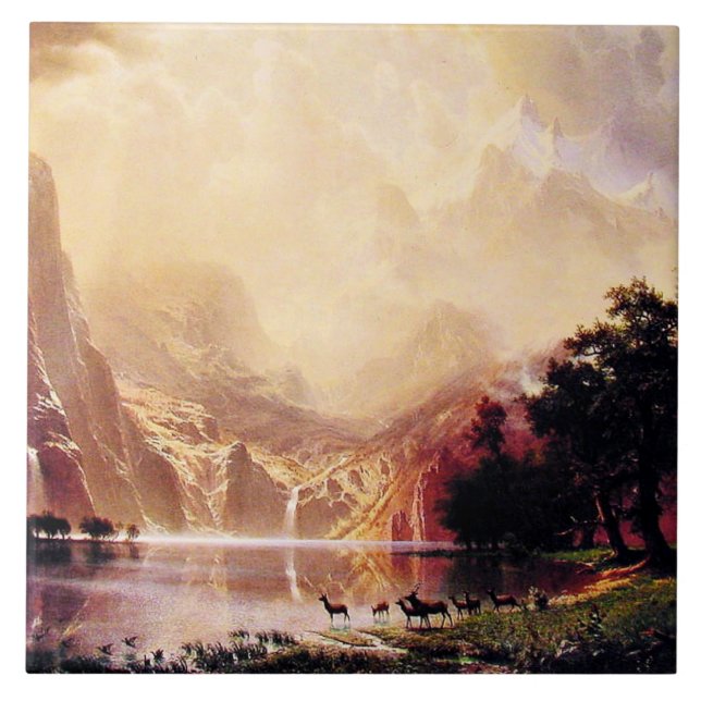Azulejo Bierstadt - Entre la Sierra Nevada (Frente)