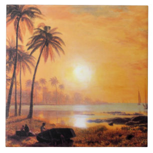 Azulejo Bierstadt - Paisaje Tropical