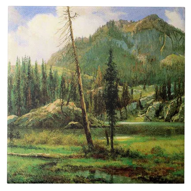 Azulejo Bierstadt - Sierra Nevada Montañas, (Frente)