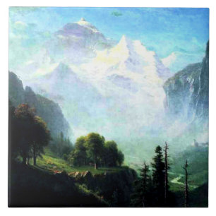 Azulejo Bierstadt - Staubbach Falls cerca de Lauterbrunnen