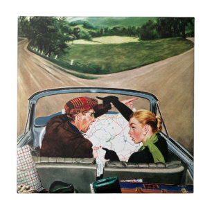 Azulejo Bifurcación en el camino