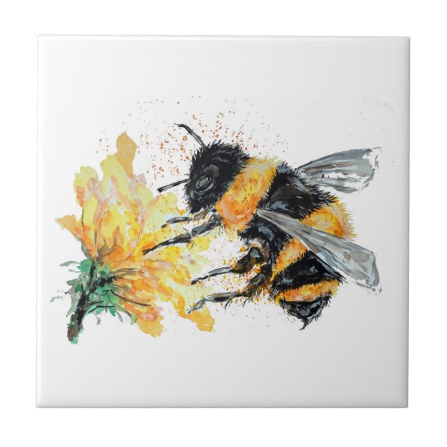 Azulejo Big Honey Abe colecciona polen (Frente)