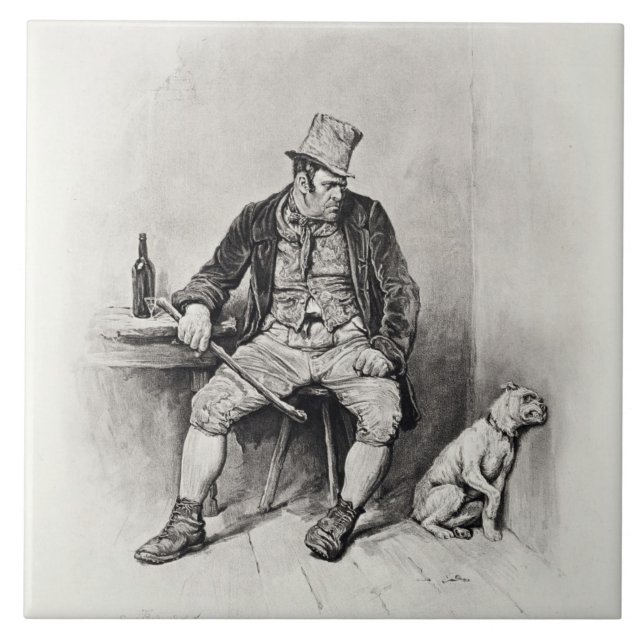 Azulejo Bill Sykes y su perro, de 'Charles Dickens: UN G (Frente)