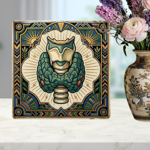 Azulejo Biología médica de tiroides Art Déco vintage