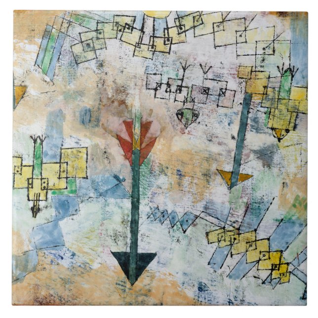 Azulejo Birds Swooping Down and Arrows (Frente)