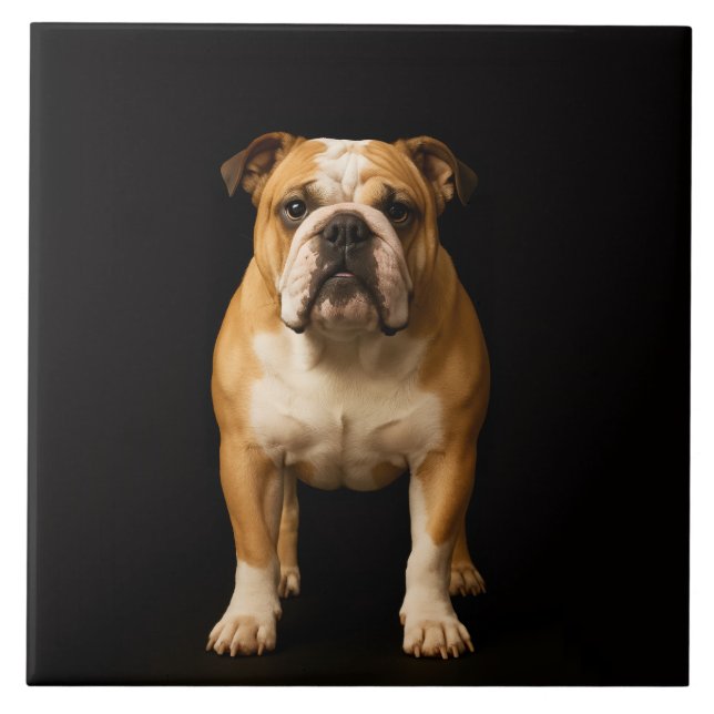 Azulejo Black 4 Luxe con Bulldog Stamina (Frente)