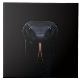 Azulejo Black 4 Luxe Tile con Mamba Elegancia Negra