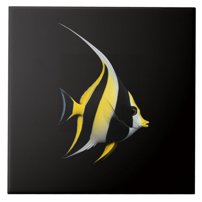 Azulejo Black 4 Luxe Tile with Moorish Idol (Frente)