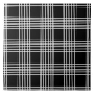 Azulejo Black and White tartan plaid