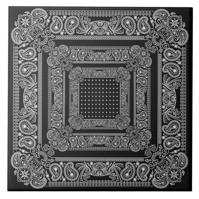 Azulejo Black Bandanarama Dos Bandana (Frente)