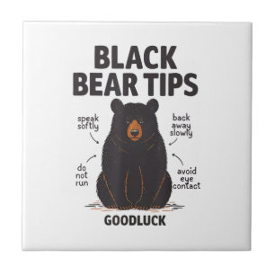 Azulejo Black Bear Tips buena suerte