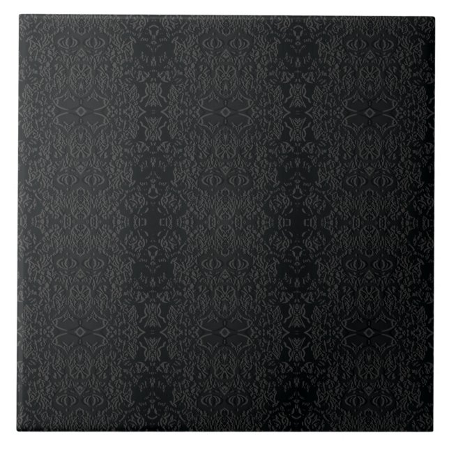 Azulejo Black Geometric Pattern – Modern Minimalist Design (Frente)