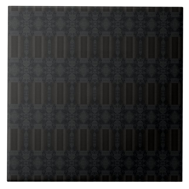 Azulejo Black Geometric Pattern – Modern Minimalist Design (Frente)