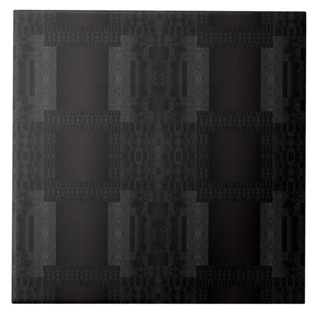 Azulejo Black Geometric Pattern – Modern Minimalist Design (Frente)