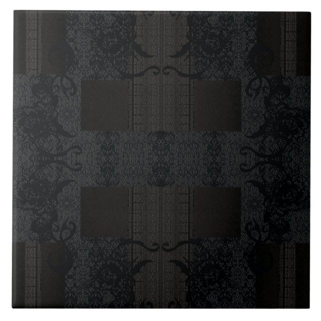 Azulejo Black Geometric Pattern – Modern Minimalist Design (Frente)