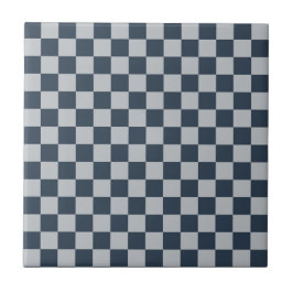 Azulejo Black ice checkered board pattern